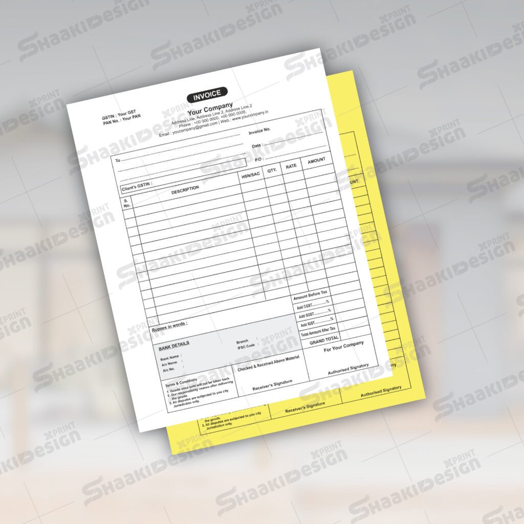 A4 Bill Book Online Printing | Duplicate | Triplicate